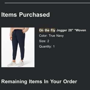 Lululemon on the fly jogger